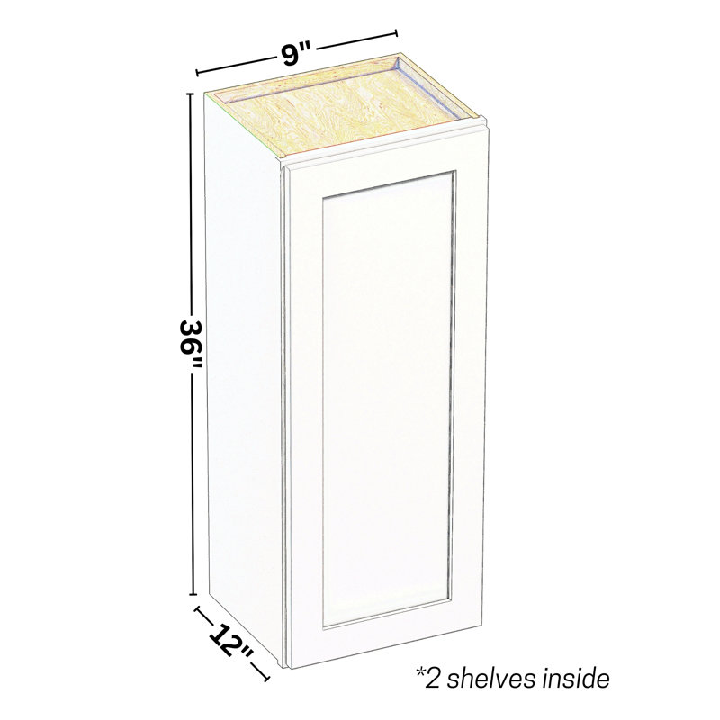 Armoire de rangement murale Shaker, cuisine, garage, buanderie, 9", 36", Bleu marine