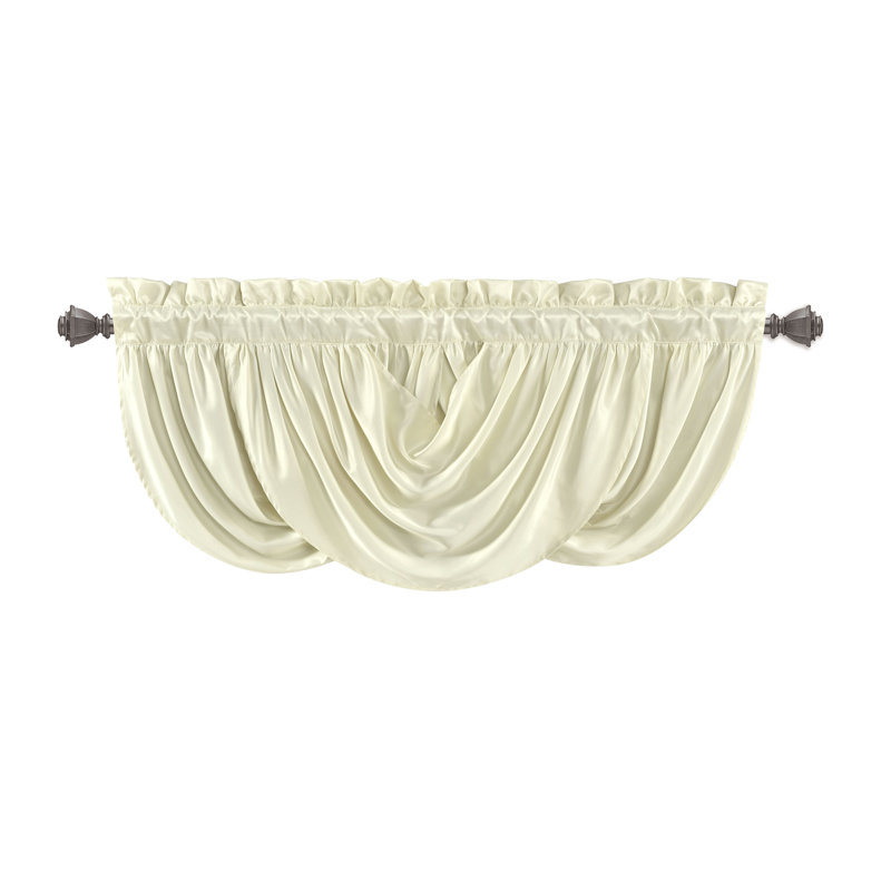 Ivory Polyester Rod Pocket Window Valance