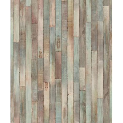 Woods and Wicker Collection Wood Plank Effect Wallpaper Roll