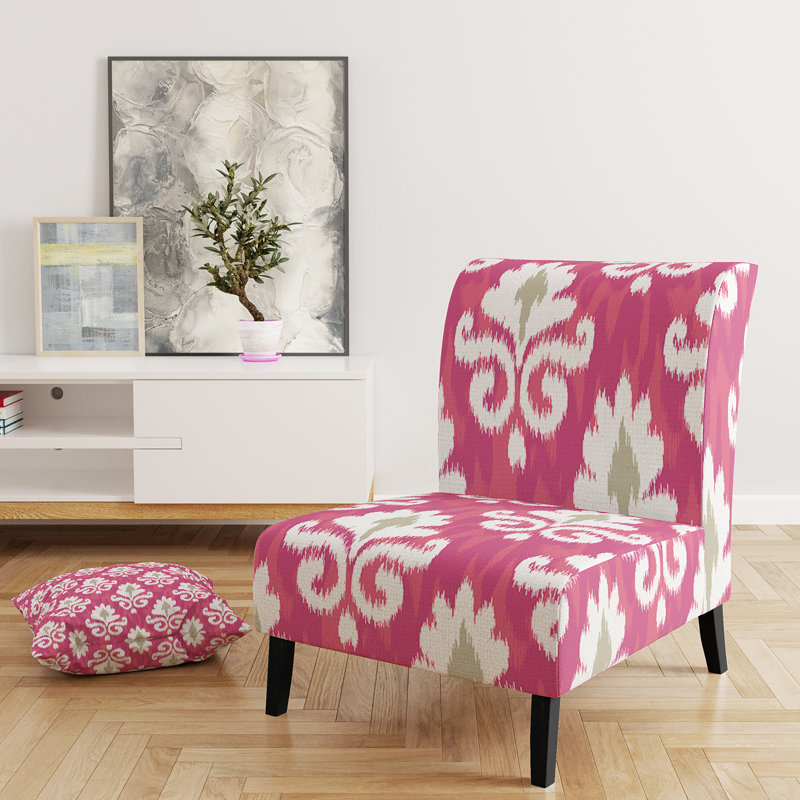 Fauteuil de chambre rembourré White Flower Ikat