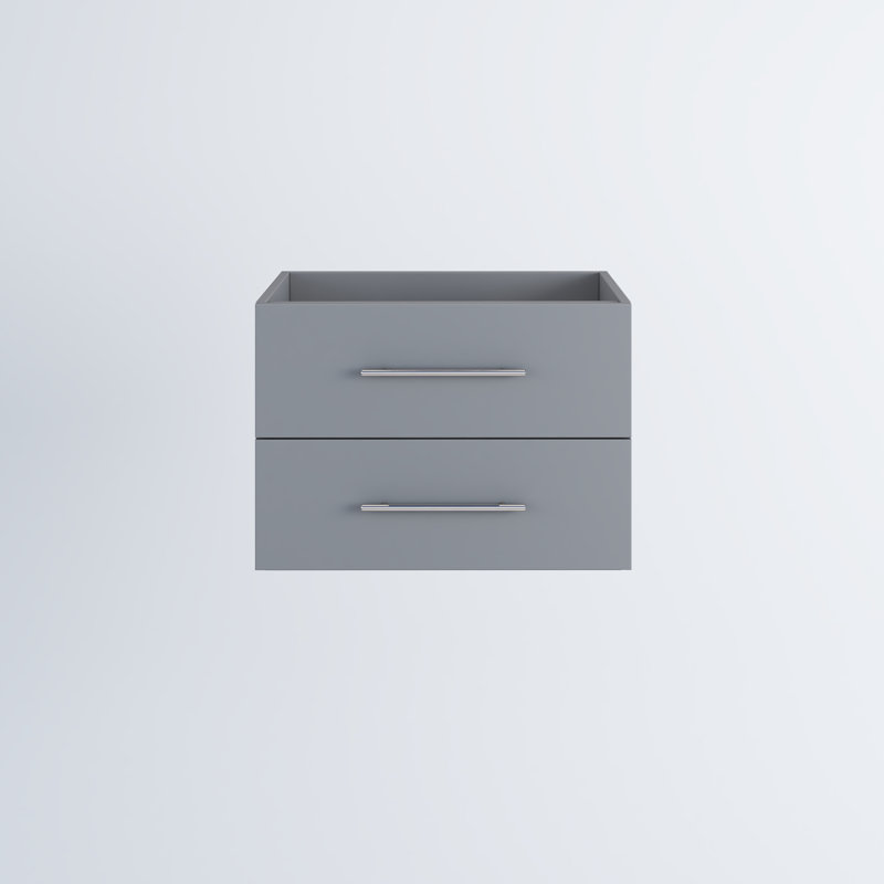 Base de meuble-lavabo mural simple 29 po Abdirahman, Gris