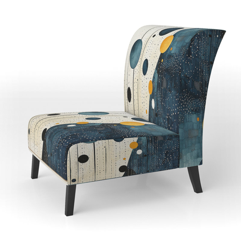 Fauteuil de chambre minimaliste Mid-Century Rain I - sarcelle et sarcelle jaune sarcelle