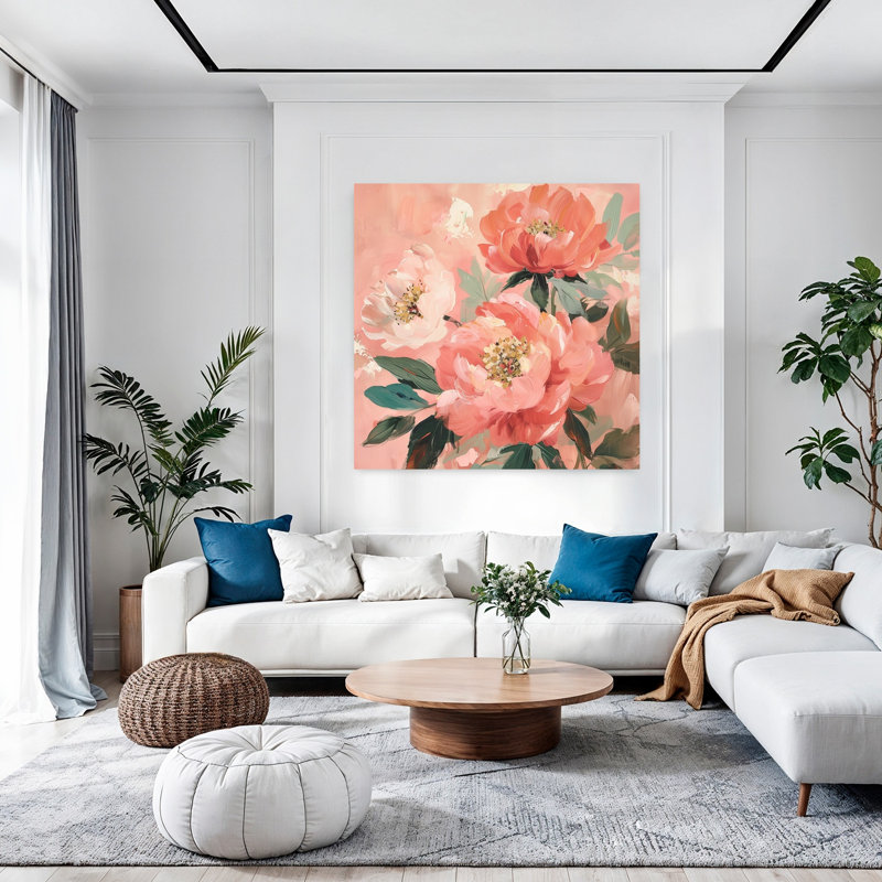 Art floral rétro sur fond blanc