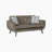 Laveeda 70" Mid-century Modern Textured Microfiber Upholstery Loveseat with Classic Tufted Back, Reversible Seat Cushion-1076342356