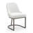 Boucle Fabric Full Back Side Chair in White