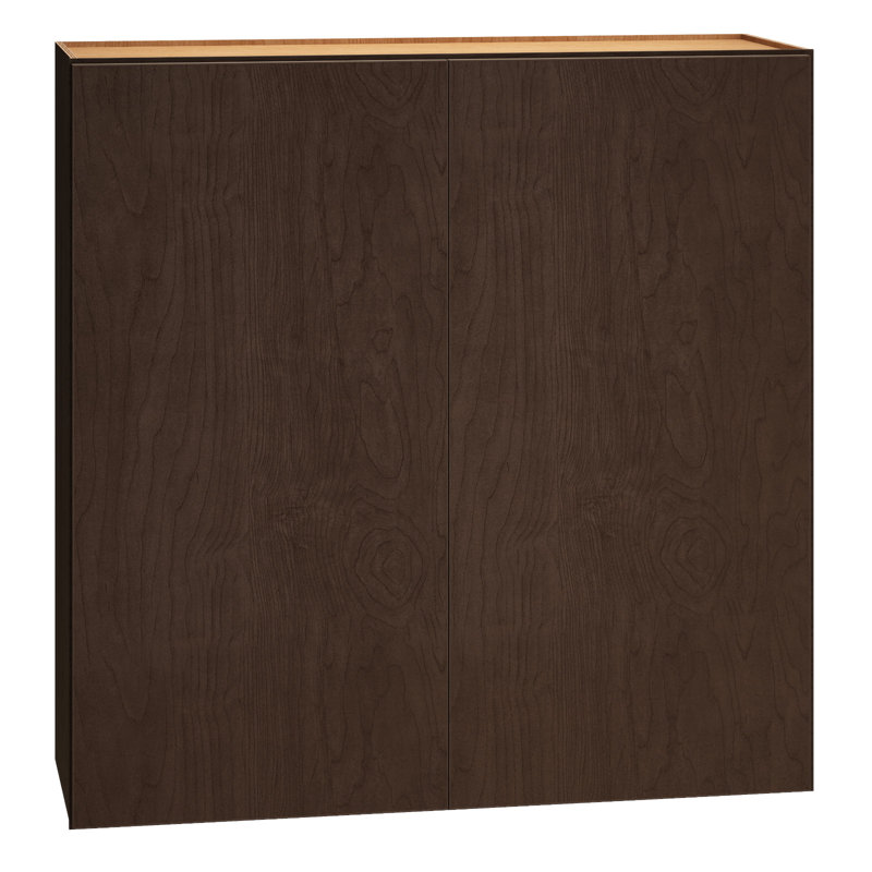 Armoire murale standard à 2 portes avec 2 tablettes réglables Dwelling Rosemont, Épices grillées