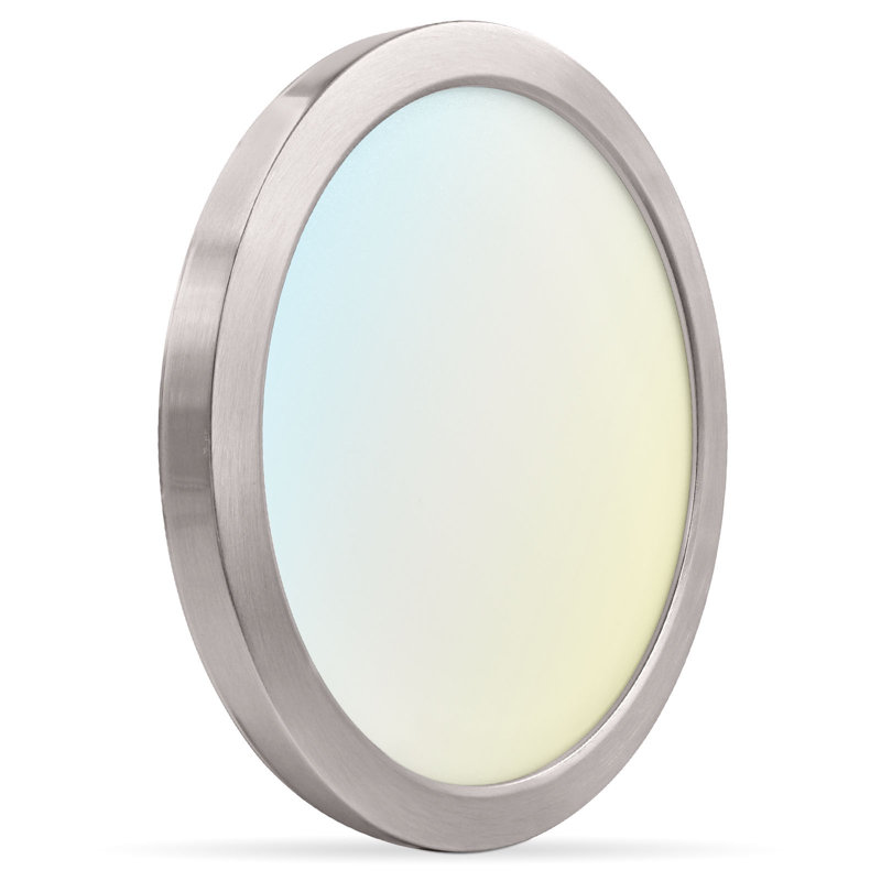 Plafonnier encastré à DEL 9 pouces Mercer41 ™, 18W 1250LM, 5CCT 2700K-5000K, à intensité variable, nickel brossé
