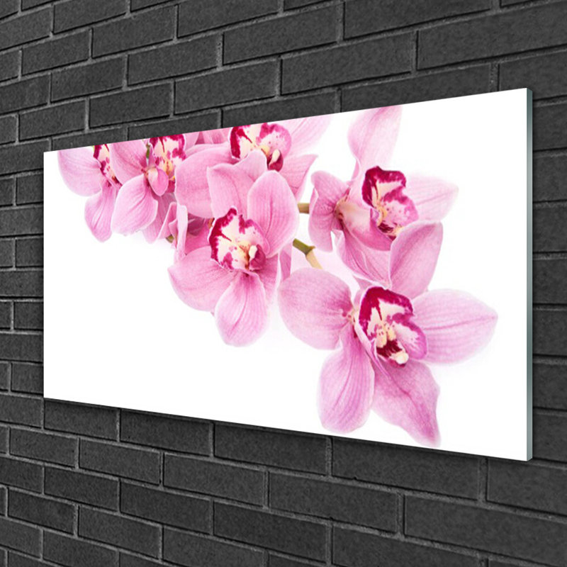 Floral Flowers - Unframed Photograph on Glass
