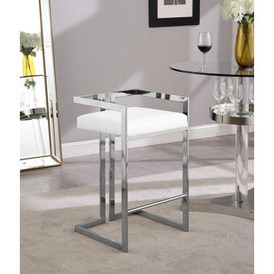 Tabouret de comptoir en cuir Gezina