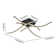 Lizetta 4-Light Wi-Fi Smart LED Semi Flush Mount with Remote Control