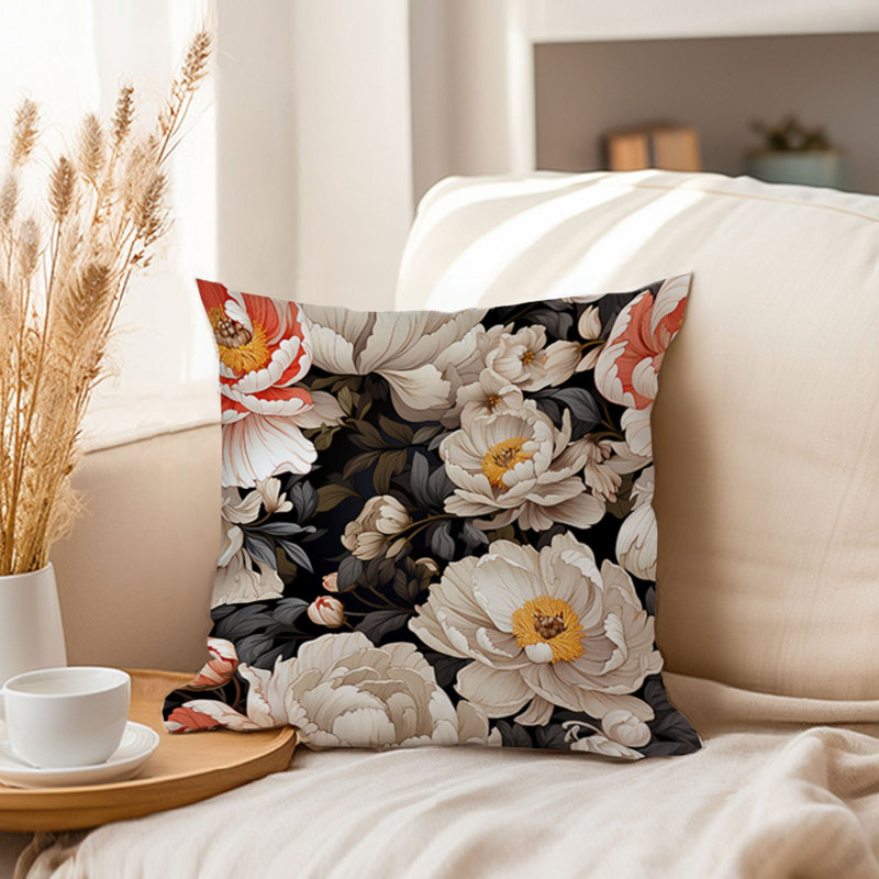 Floral Luxe Peonies VIII Modern, 20"H x 20"W