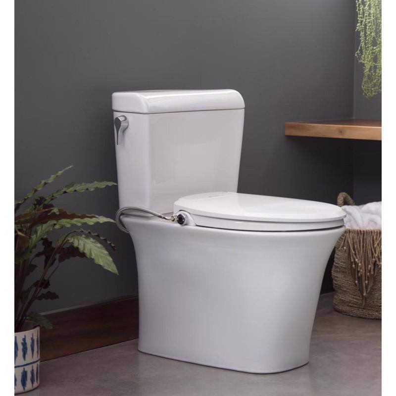 Brondell Swash Ecoseat White Elongated Bidet Toilet Seat