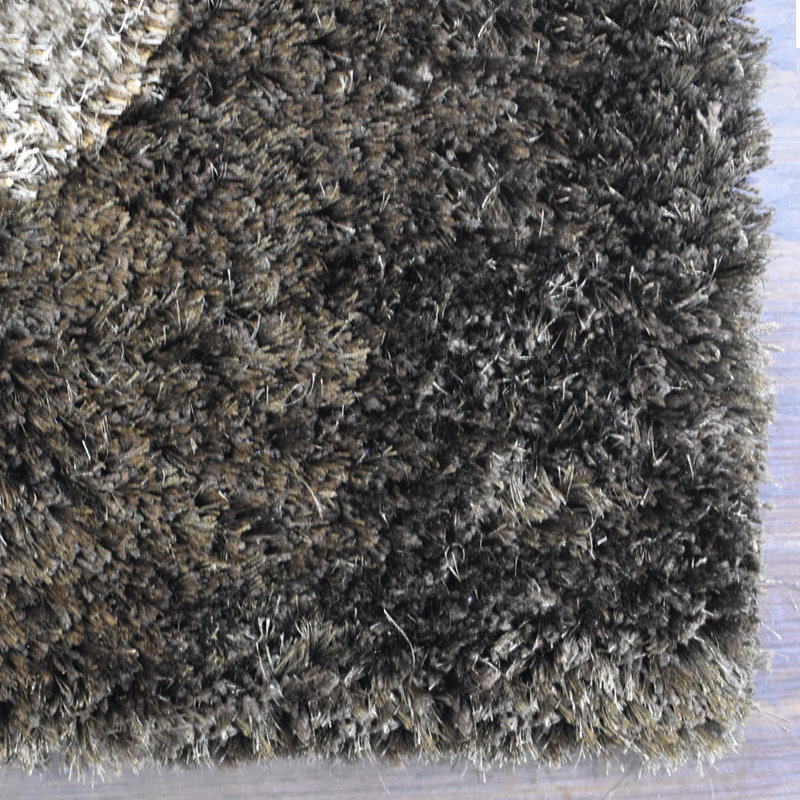 Heller Hand Tufted Shag Polyester Eco-Friendly Area Rugs - Square, Multicolor, Abstract, Contemporary Modern Design, High Pile Thick Handmade Anti Skid Area Rugs for Living Room, Bed Room