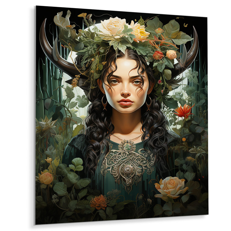 «Green Floral», Muse mexicain II, H 20 po x l 12 po
