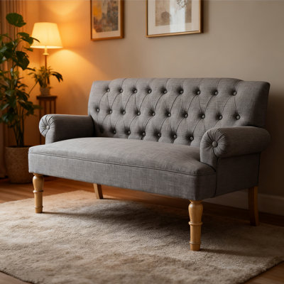 Loveseat Sofas for Living Room in a Box Sofa Para Sala , Linen