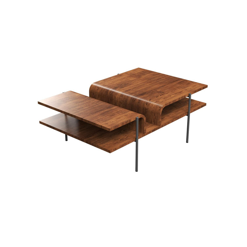 Cascade Coffee Table, Imbuia, 15.75" H x 43.31" L x 28.94" W