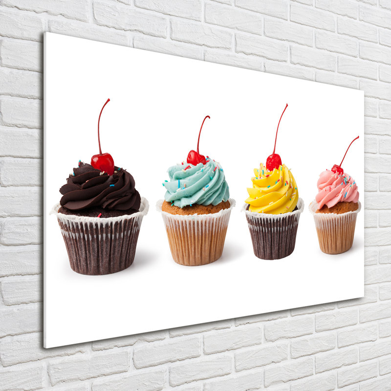 Cupcakes - No Frame Print on Glass