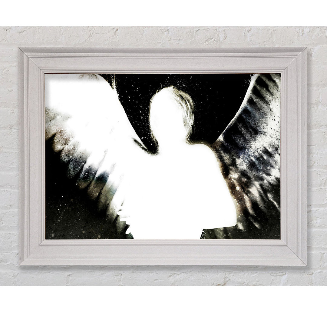 Angels In The Night On Black - Einzelne Bilderrahmen Kunstdrucke