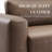 Benthe 95'' Modern Square Arm Leather Fatty Sofa Brown Down-1367532407