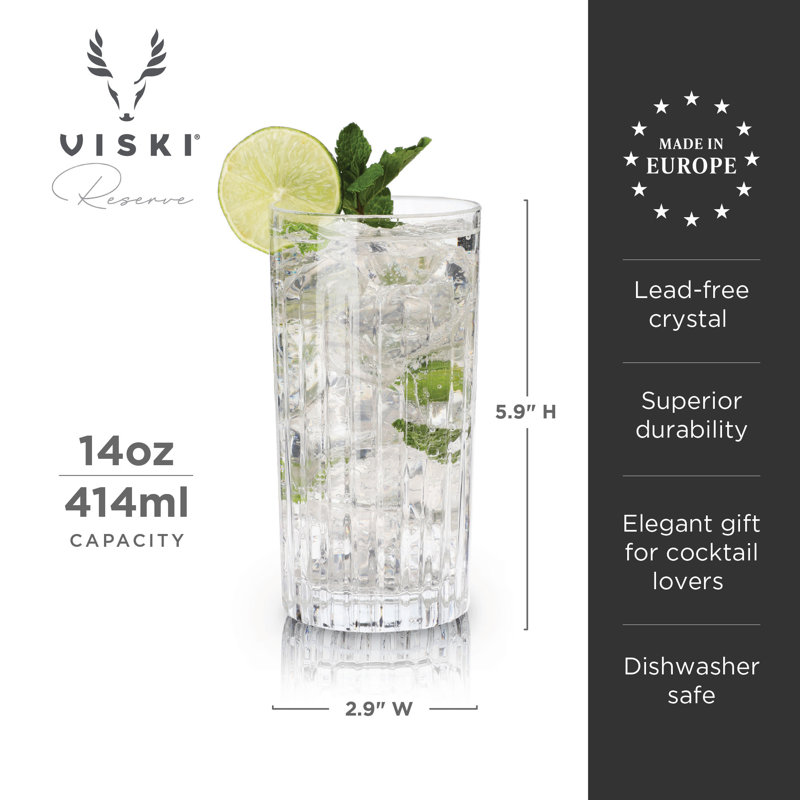 Reserve Milo Crystal Highball Glasses