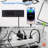 Recessed In Desk Power Strip, Outlets With Usb C & Usb A Ports, Flush Mount Embedded Power Socket For Office Desk, Cabinet, Nightstand, Home & Commercial Use