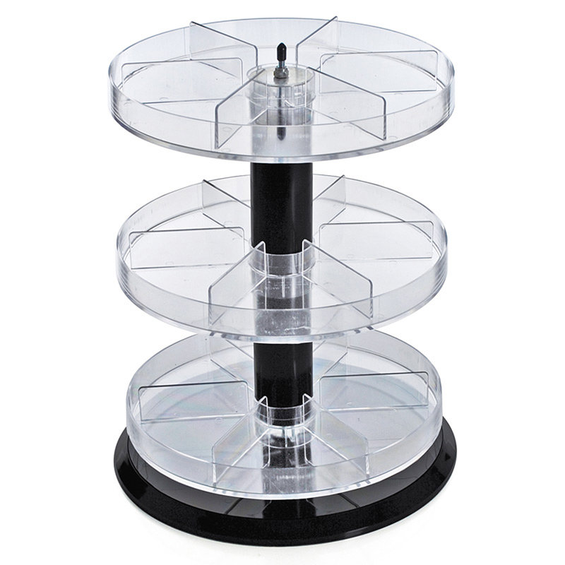 Three Tier Revolving Display 13.5"H x 11"Dia. - 18 Sections