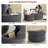  Swivel Accent Chair With Half Moon Ottoman, Round Chairs With Drawer Storage For Living Room, 360° Barrel Chair With Usb Charging Port (Dark Grey Corduroy)-43178558