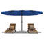 Grand parasol bleu double de 13 pi avec grand parasol et manivelle avec protection contre les rayons UV sans base-1320869073