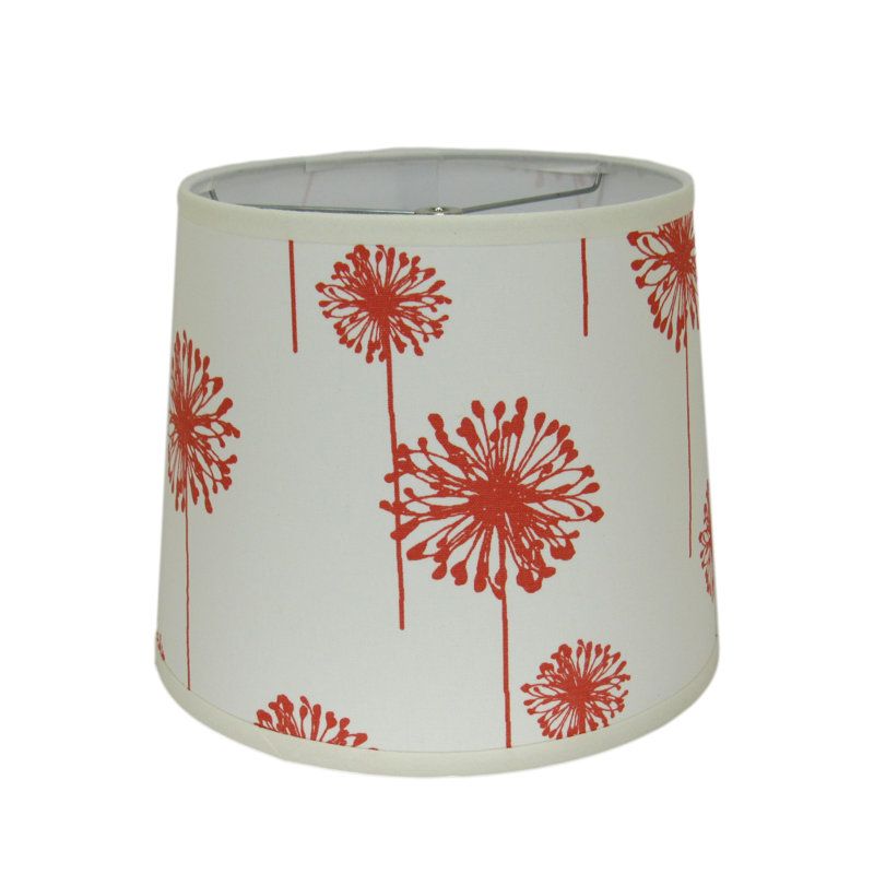 12" Modern Floral Drum Lampshade