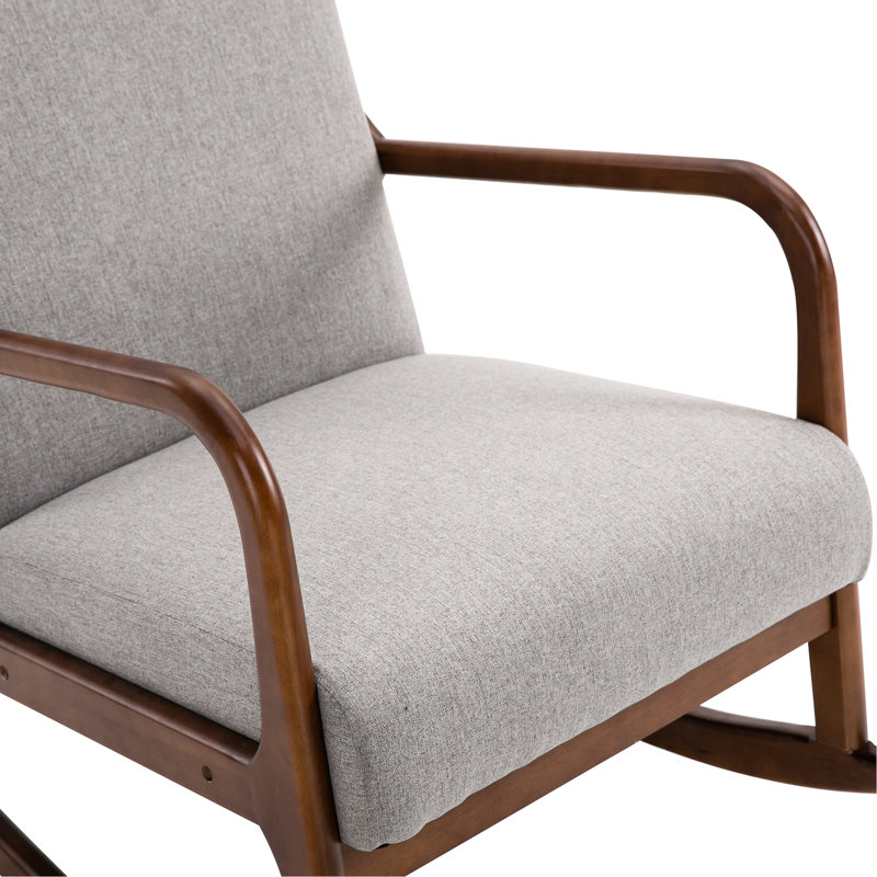 Fauteuil à bascule en lin gris de By - option de sièges confortables pour le salon