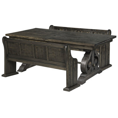Extendable Rectangular Dining Table With 2 Benches