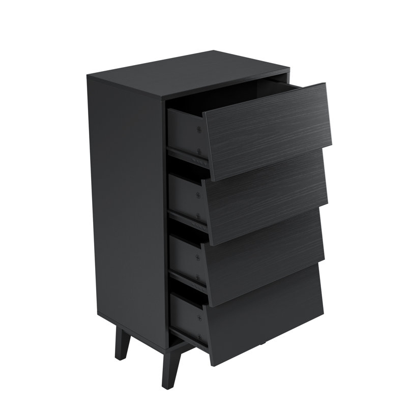 Commode à 4 tiroirs en noir