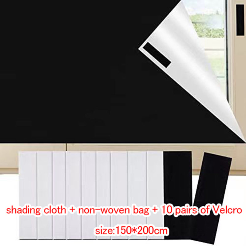 Blackout Curtains For Bedroom Portable Window Blinds Cover Adhesive Thermal Blackout Blinds No Drill Guard Blind For Window Shades Temporary Room Darkening Shades For Skylight RV Dorm, 59X78.7In, 10Pairs Magic Tapes