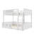 Full XL Over Queen/Full  Over Queen Bunk Bed With Ladder And Guardrails, Pegboard And Bookshelf, White-209805290-209804311