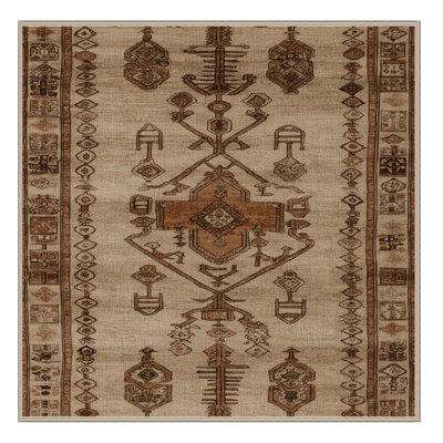 Tapis turc beige lavable à la machine