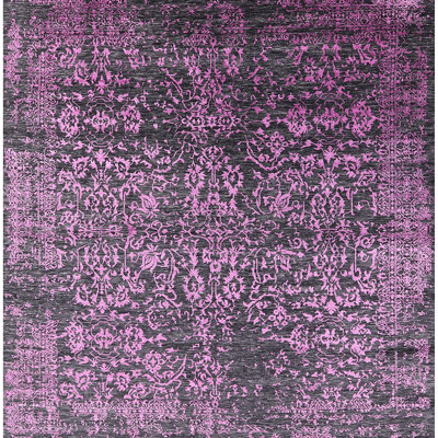 Tapis oriental rose / noir Huguenot