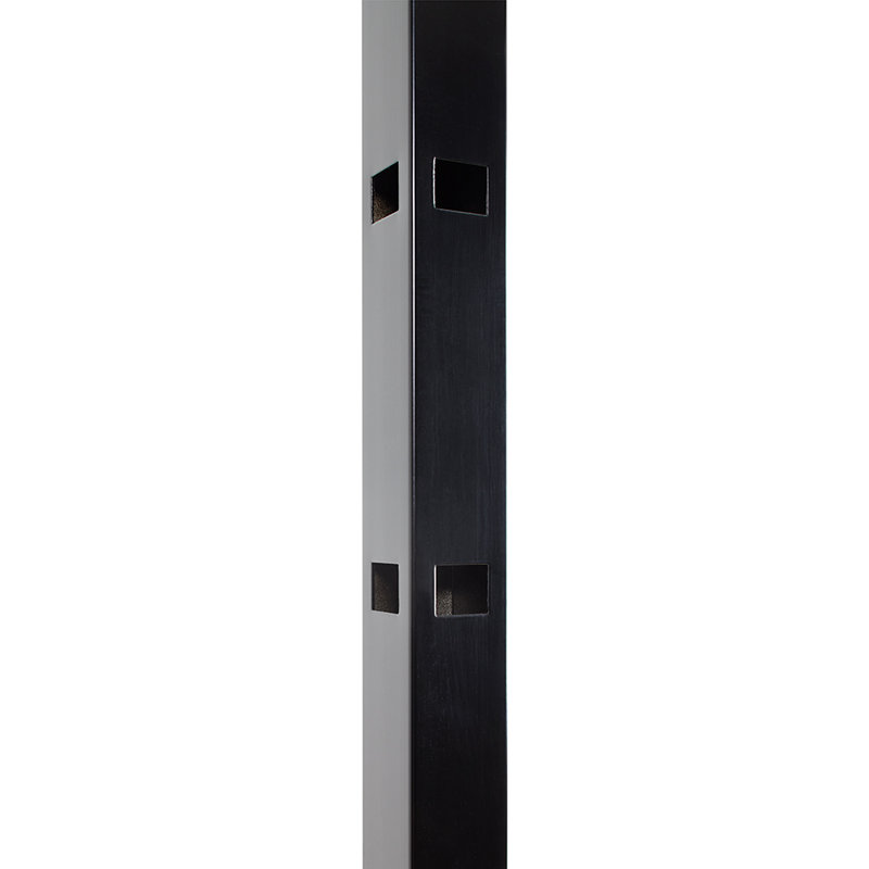 Athens Fortress Building Products Gloss Black Metal Corner Post for Posts