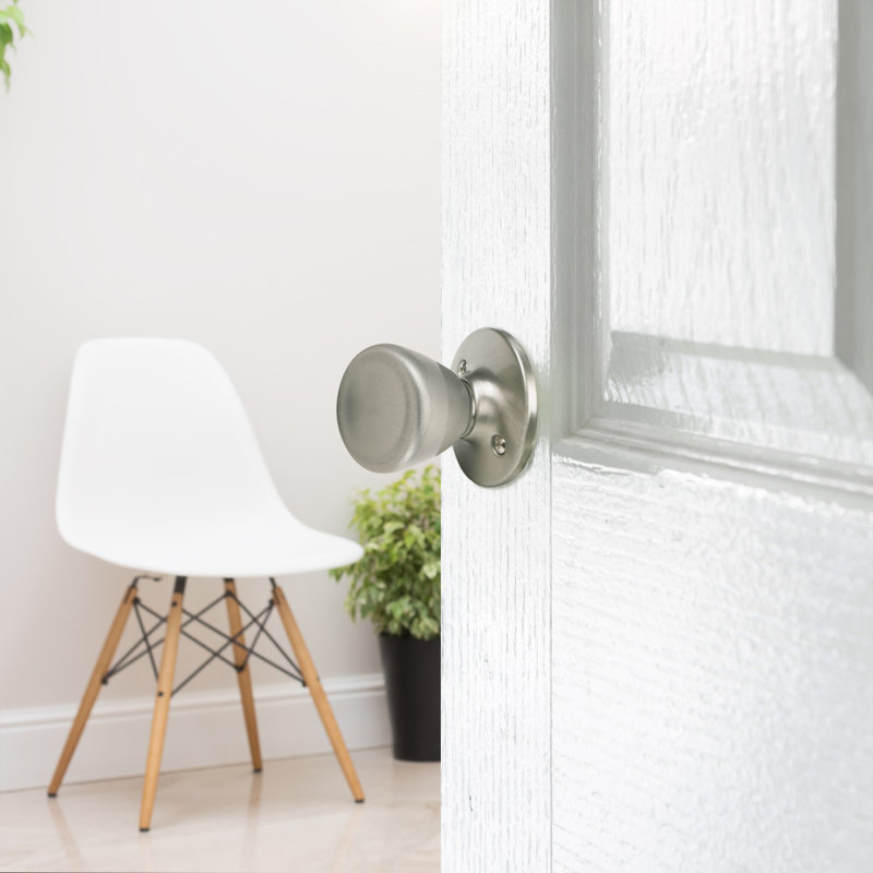 Faux bouton de porte Tulip, Nickel satiné