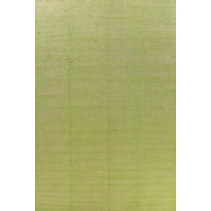 Tapis persan Gabbeh vert pistache 10 x 14