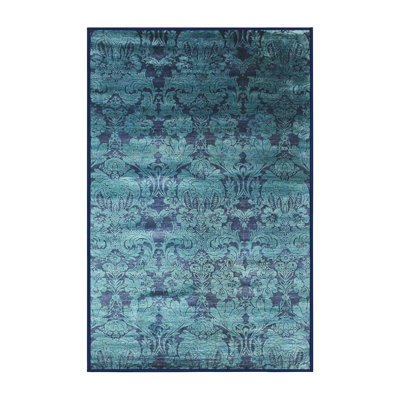 Tapis de zone bleu contemporain