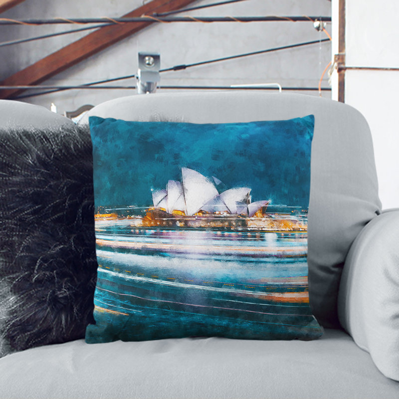 Square Throw Cushion, 40cm H x 40cm W x 15cm D