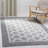 Caper Hand Woven Wool/Cotton Geometric Rug in Ivory/Gray-626865868