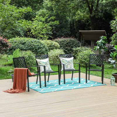 Leonard Outdoor Stacking Dining Armchair
