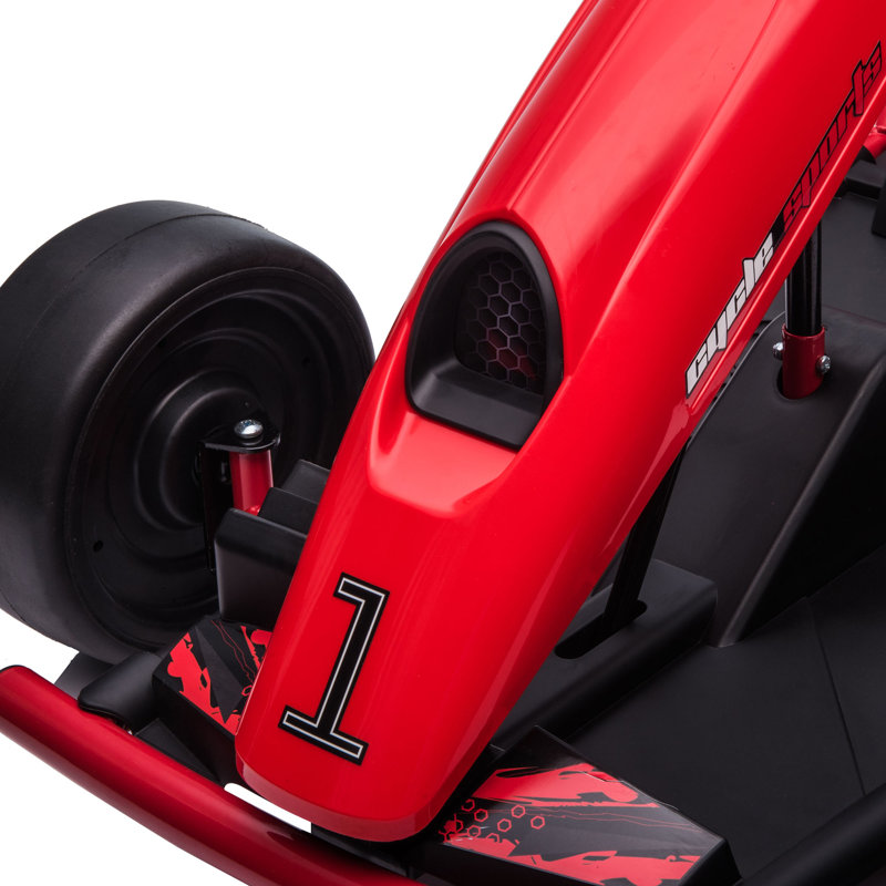 HOMCOM 24V 1 Seater All-Terrain Vehicles Battery Powered Ride On, Red