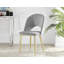 Round Concrete Effect & Black Legs Dining Table With Storage Shelf & 4 Faux Leather Dining Chairs-73582844
