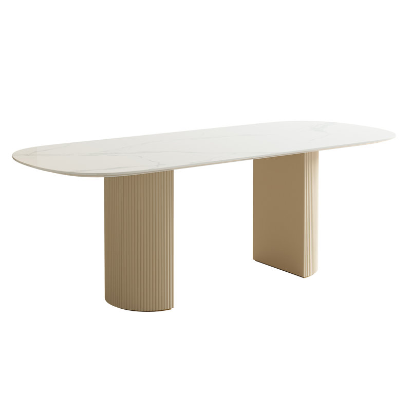 Table de salle à manger ovale Gwanwyn, H 29,52 po x L 55,11 po x l 31,49 po