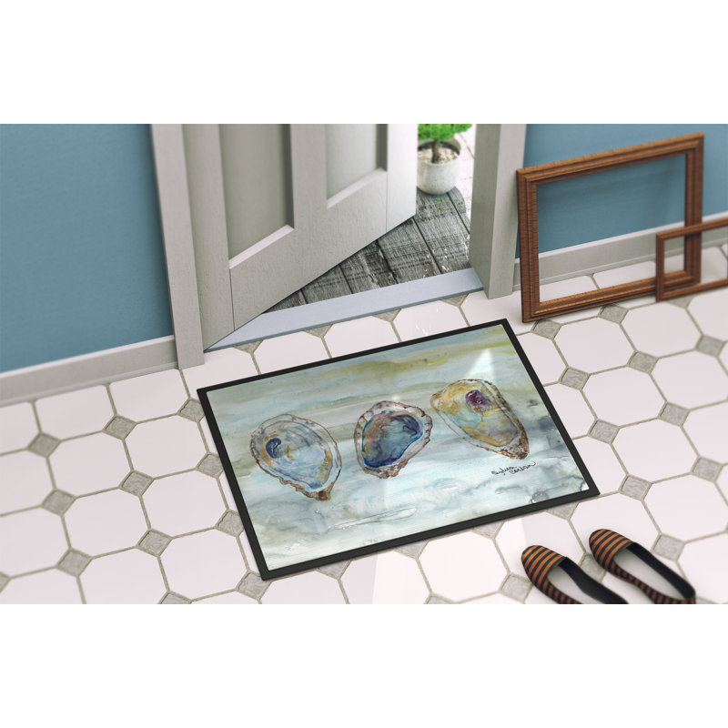 Tapis d'entrée antidérapant Frida Oysters, Rectangle 2 pi x 3 pi