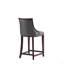 Tabouret de comptoir en simili-cuir gris Fifth Avenue-219698758