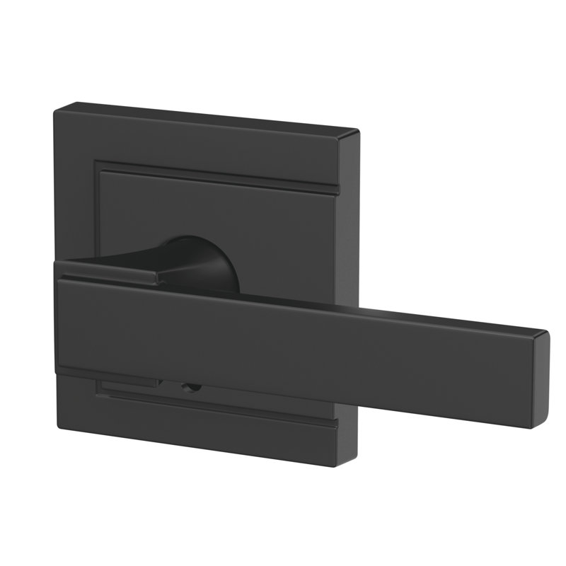 Custom Northbrook Hall-Closet and Bed-Bath Lever with Upland Trim, Matte Black