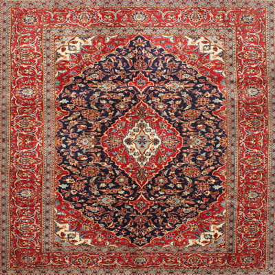 Tapis traditionnel rouge / noir